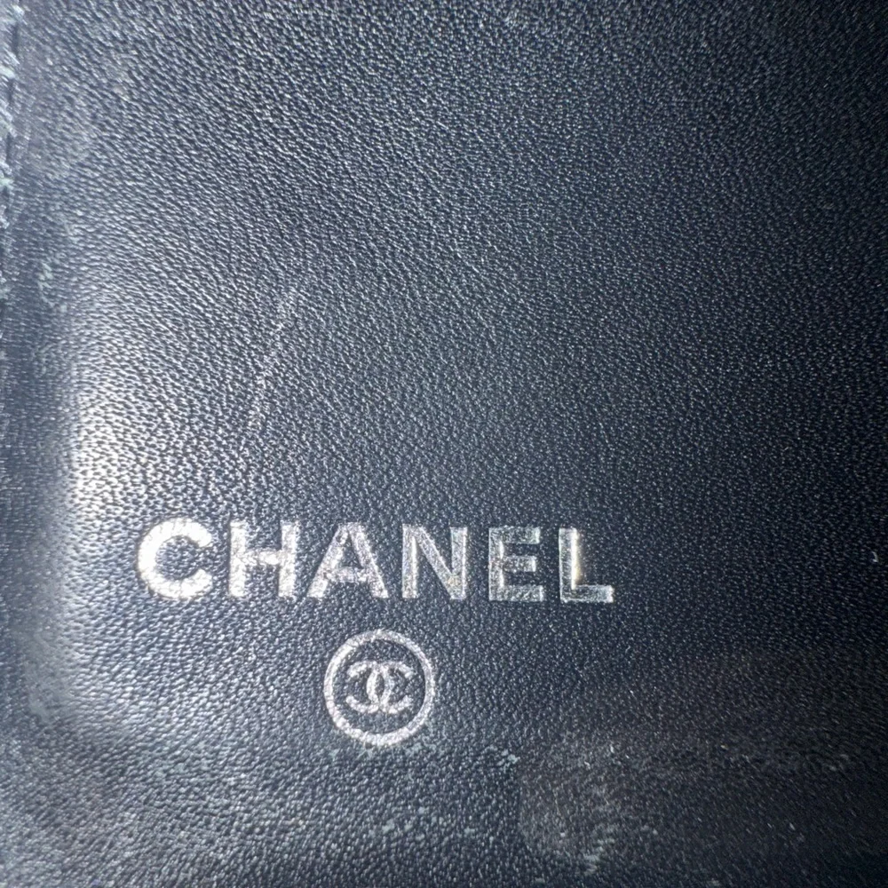 CHANEL Black Leather CC Logo Wallet with Silver Hardware - Picture 8 of 8